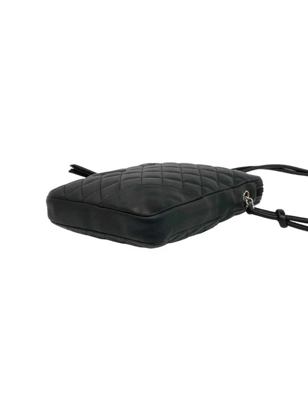 Chanel Vintage Cambon Line CC Logo Leather Mini Shoulder Bag Black
